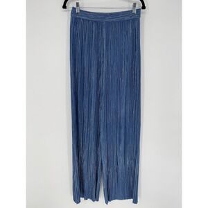 SABINA MUSAYEV PANTS BLUE METALLIC MEDIUM MAXIMALISM SPARKLE EVENING